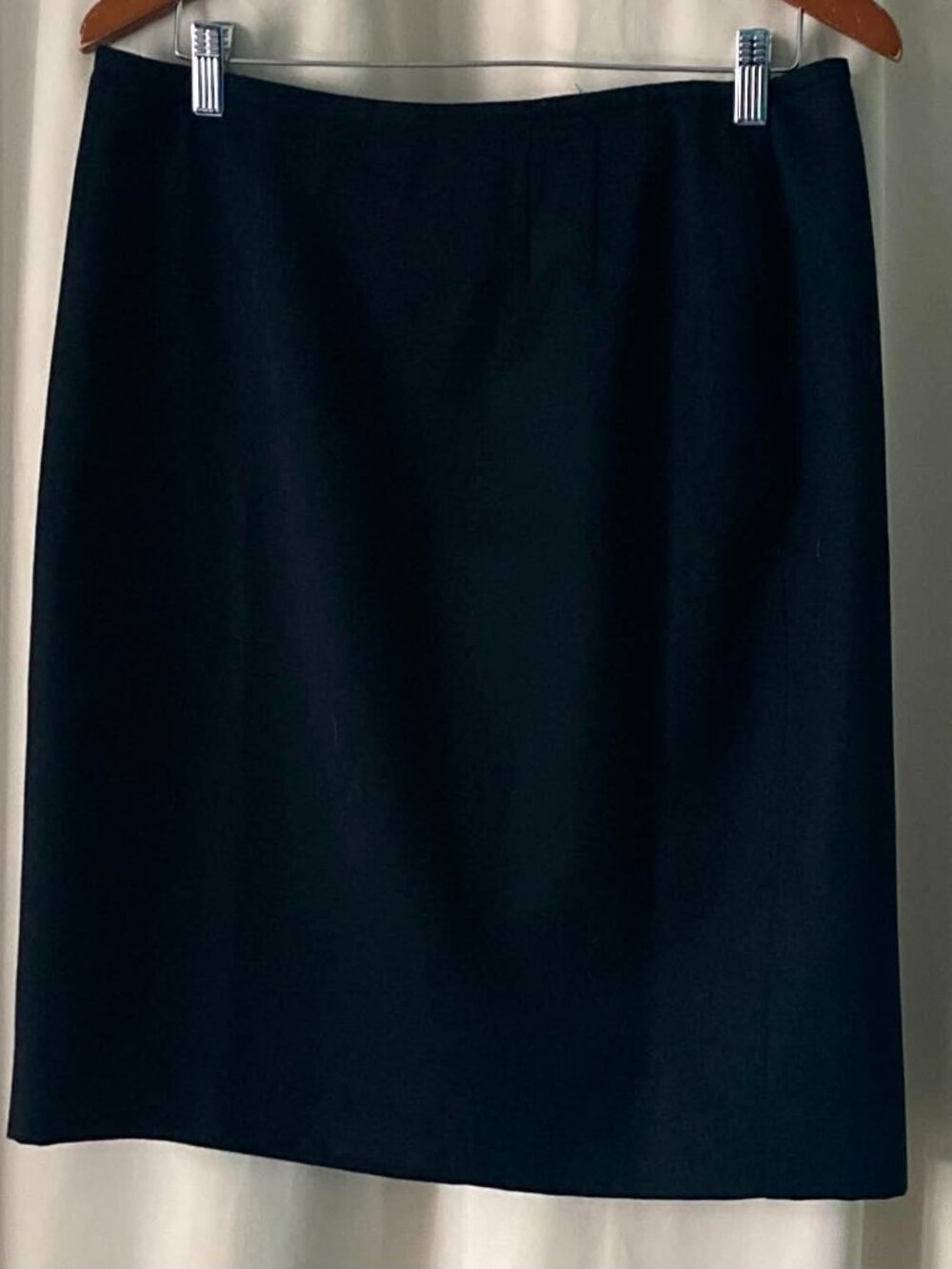 Liz Claiborne Collection Black Wool Pencil Career Skirt Size 16